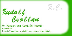 rudolf csollan business card